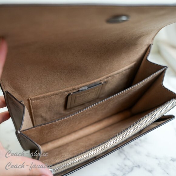 NWT Coach CC840 Klare Crossbody Bag Crocodile-embossed Leather Silver /Stone - Picture 10 of 10